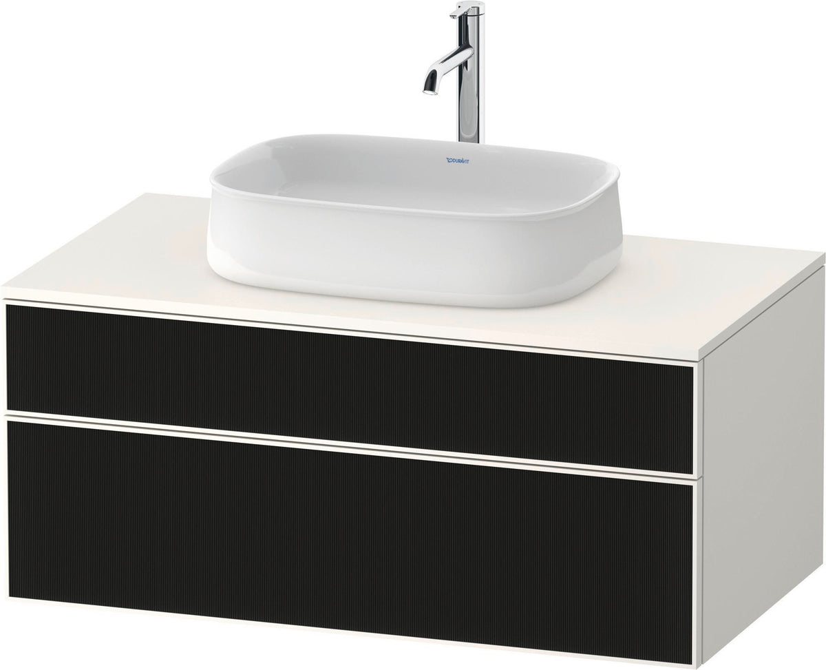 DURAVIT Zencha Konsolenwaschtischunterbau 1000 mm Eiche Anthrazit mit Tip-on Technik