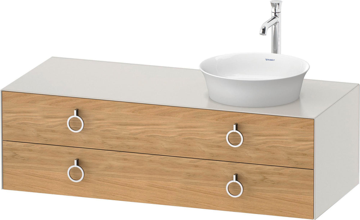 DURAVIT White Tulip Konsolenwaschtischunterbau wandhängend 1300 mm mit LED-Innenbeleuchtung und Soft-Close