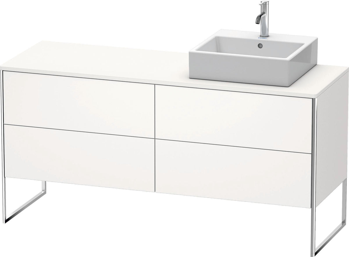 DURAVIT XSquare Waschtischunterbau bodenstehend 1600 mm betongrau matt mit 4 Auszügen