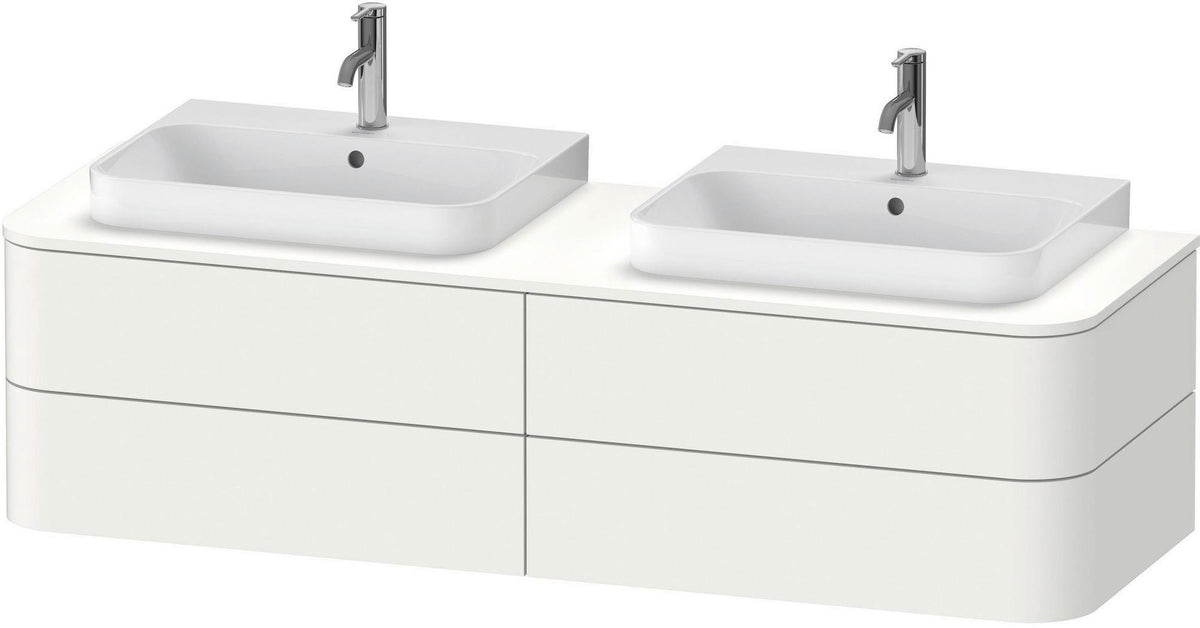 DURAVIT Happy D.2 Konsolenwaschtischunterbau 1600 mm mit 4 Schubkästen, Tip-On & LED