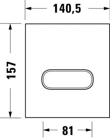DURAVIT DuraSystem Betätigungsplatte mechanisch für Urinal, Glas Weiß, aufgesetzt