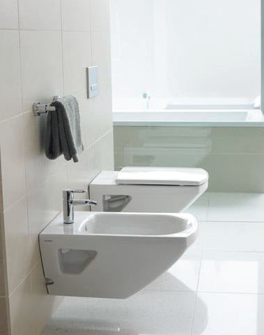 DURAVIT WC-Sitz Caro Weiß mit Edelstahl-Scharnieren – Duroplast, glänzend