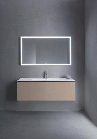DURAVIT ME by Starck Möbelwaschtisch 1230 mm Weiß Seidenmatt mit Überlauf und 1 Hahnloch
