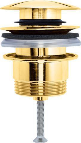 DURAVIT Push-open Ventil Universal für Waschtisch mit Überlauf, chrom, 64 mm, Metall