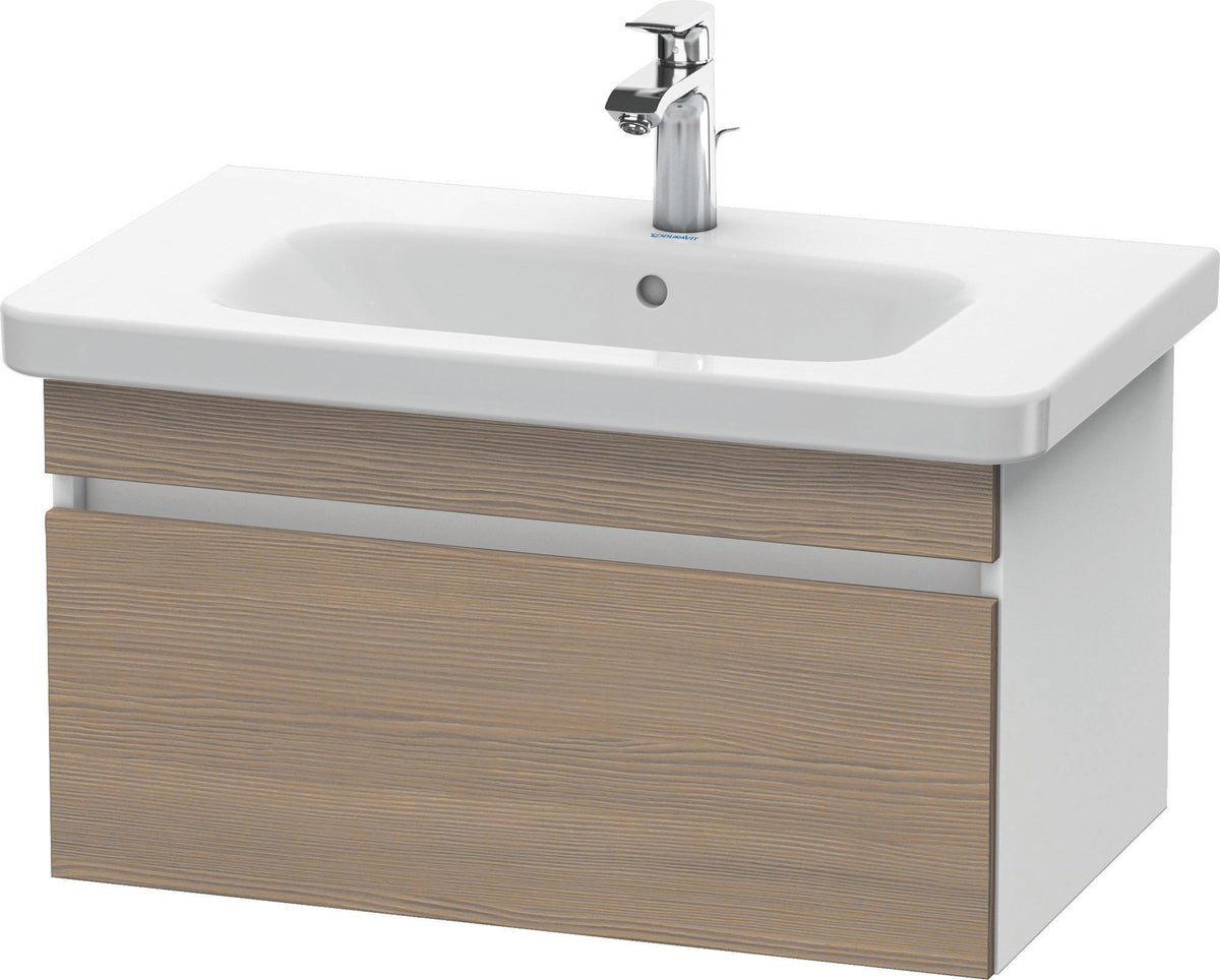 DURAVIT DuraStyle Waschtischunterbau 730 mm wandhängend Eiche Terra/Weiß Matt mit 1 Auszug und Soft-Close