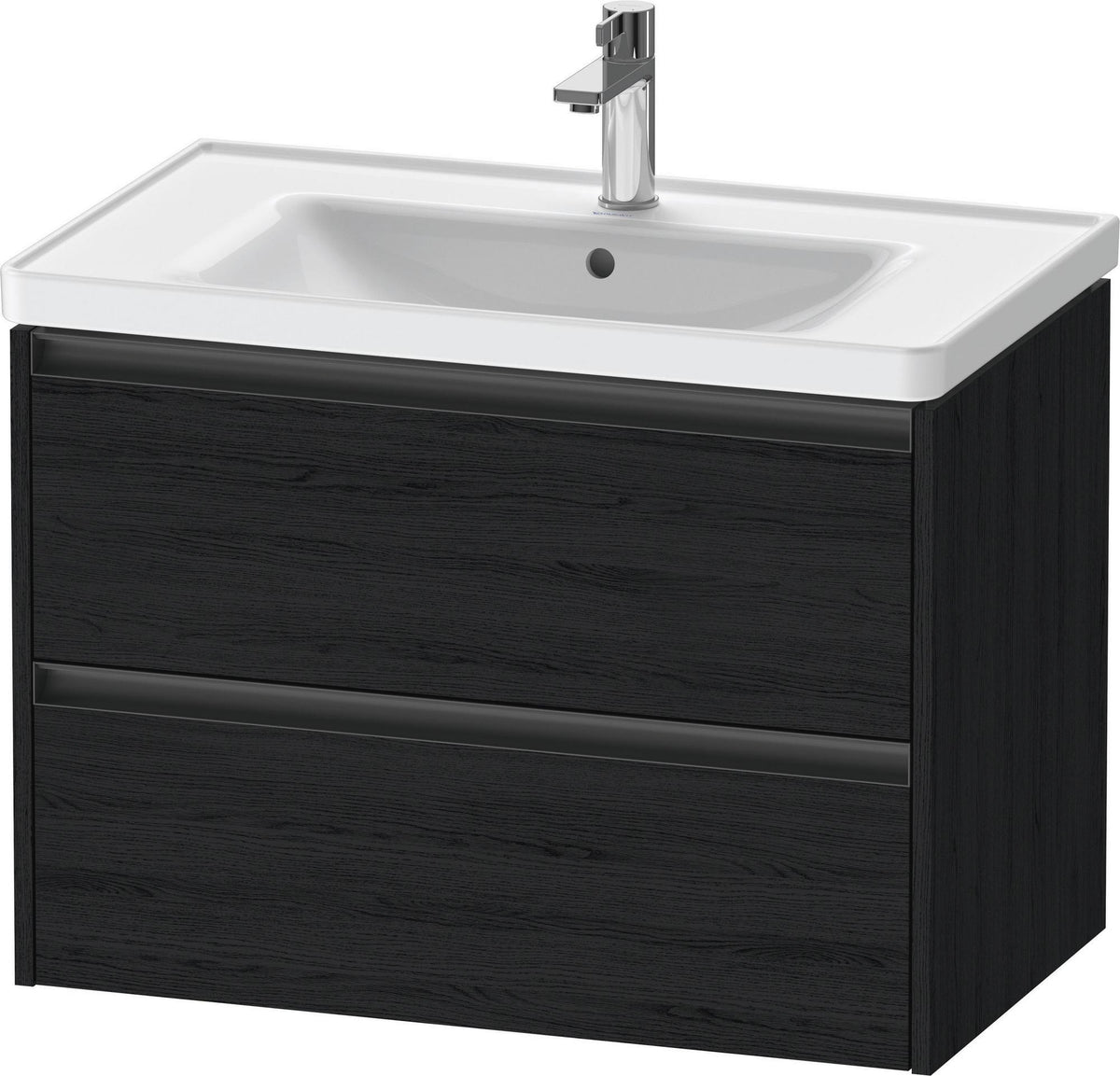 Duravit Ketho.2 Waschtischunterbau 784 mm betongrau matt mit 2 Schubkästen und Soft-Close