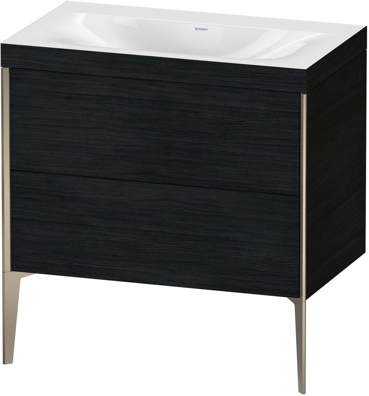 DURAVIT XViu c-bonded Waschtischset 800 mm bodenstehend mit 2 Auszügen und Tip-on Technik