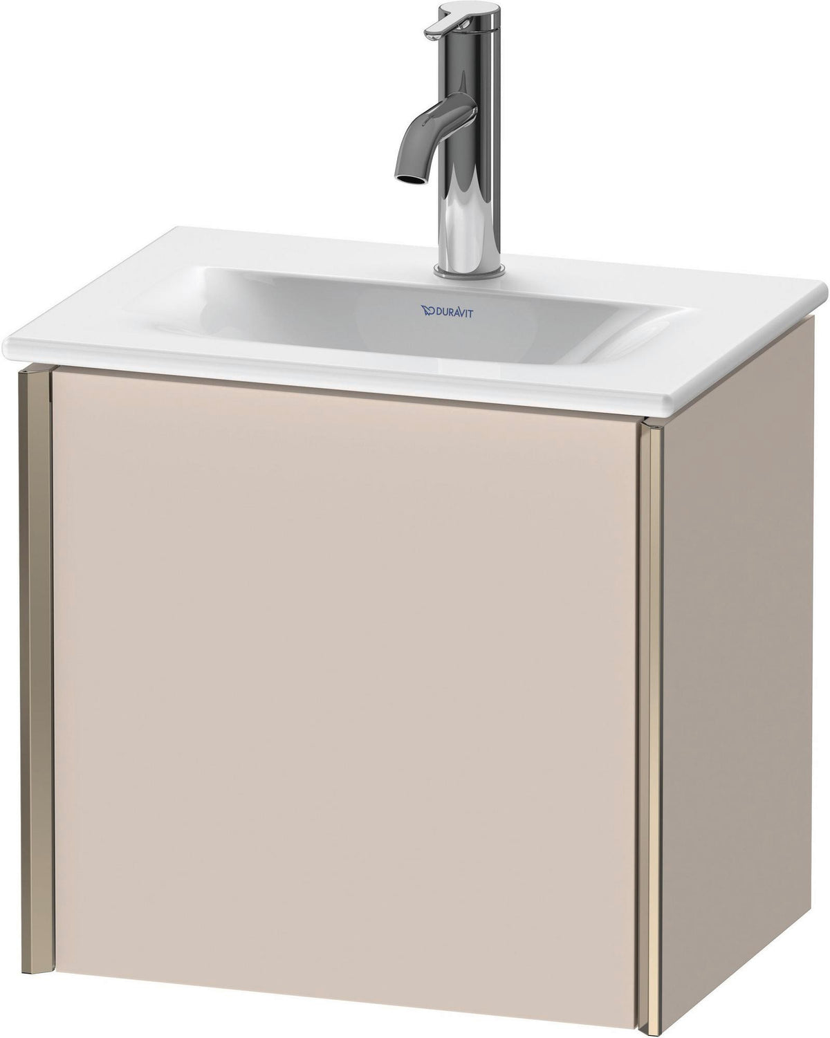 DURAVIT XViu Waschtischunterbau wandhängend 1 Tür rechts champagner matt/basalt matt 397x430x310 mm