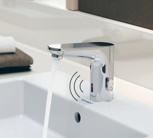 Duravit Sensor 1 Waschtischmischer elektronisch – Netzbetrieb, Chrom, 122 mm Auslauf
