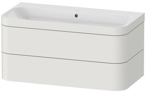 DURAVIT Waschtischset Happy D.2 Plus 2 Schubkästen 975x490 mm eiche hell taupe supermatt