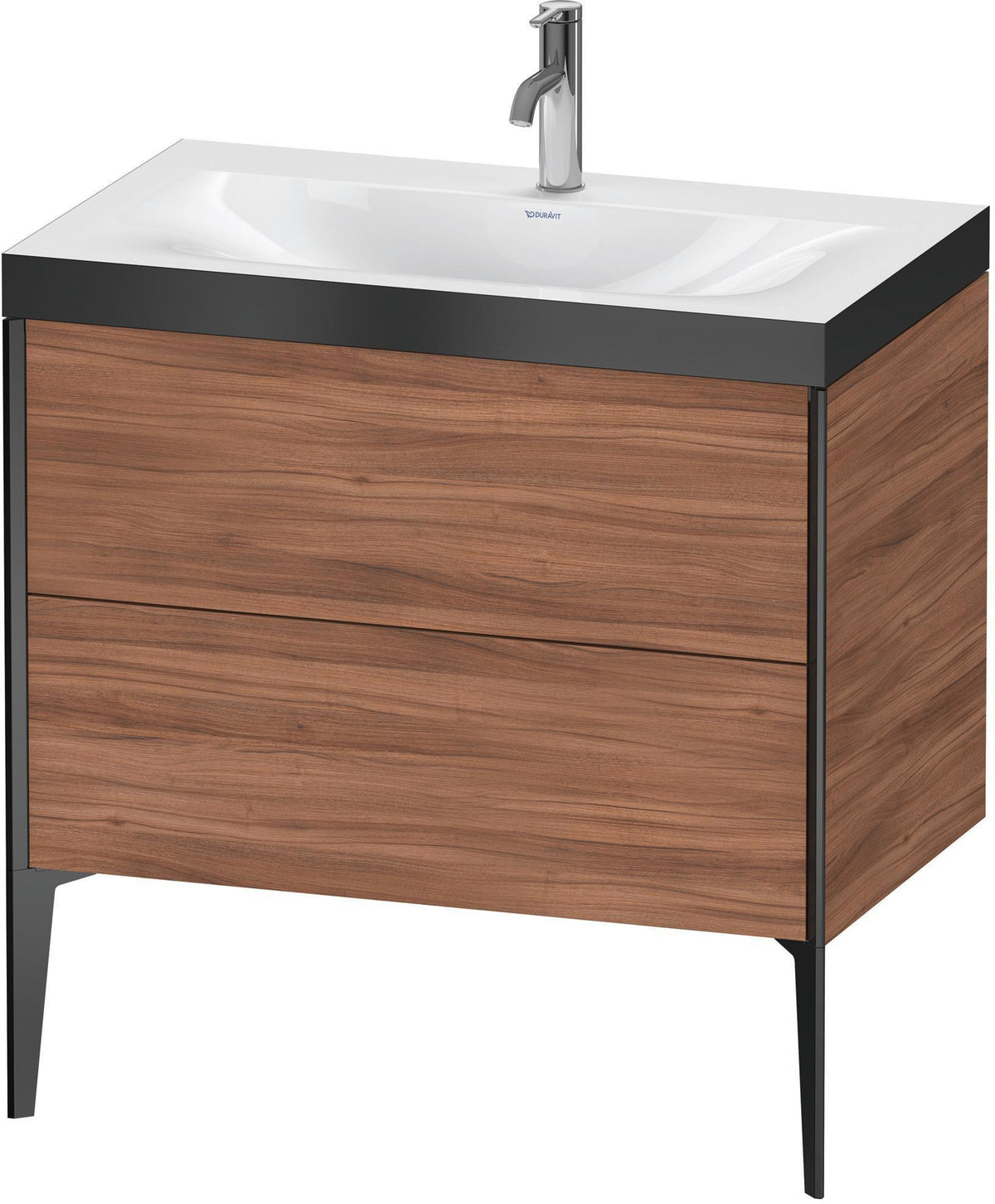 Duravit XViu c-bonded Waschtischset bodenstehend 800 mm mit 2 Auszügen, Push-Open und Soft-Close