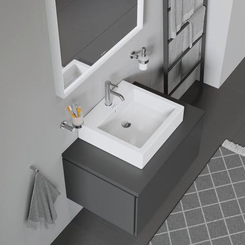 Duravit L-Cube Konsolenwaschtischunterbau 820 mm betongrau matt, 1 Auszug, wandhängend