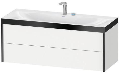 Duravit Möbelwaschtischset XViu 1200x480mm mit Unterbau, 2 Schubkästen, Ahorn mitte