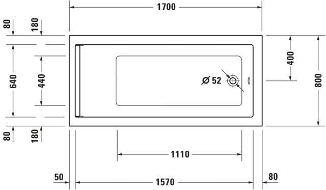DURAVIT Starck Whirlwanne 1700x800mm mit Air-System, weiß, Einbau