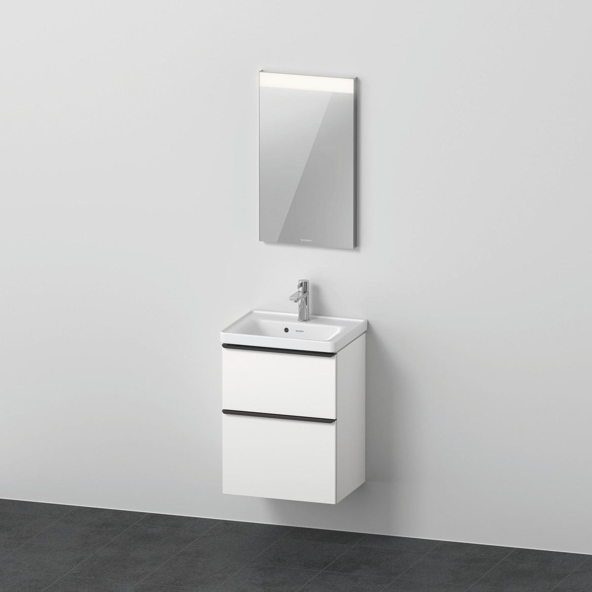 DURAVIT D-Neo Möbel-Set 500x400mm Weiß Matt mit Waschtisch, Unterbau, Spiegel und LED