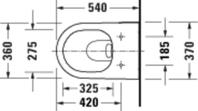 DURAVIT D-Code Wand-WC spülrandlos 540 mm Weiß mit HygieneGlaze