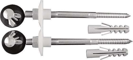 DURAVIT Befestigung Universal für Wand-WC und Wand-Bidet, Abdeckkappen weiß, 345 mm, Stahl verzinkt