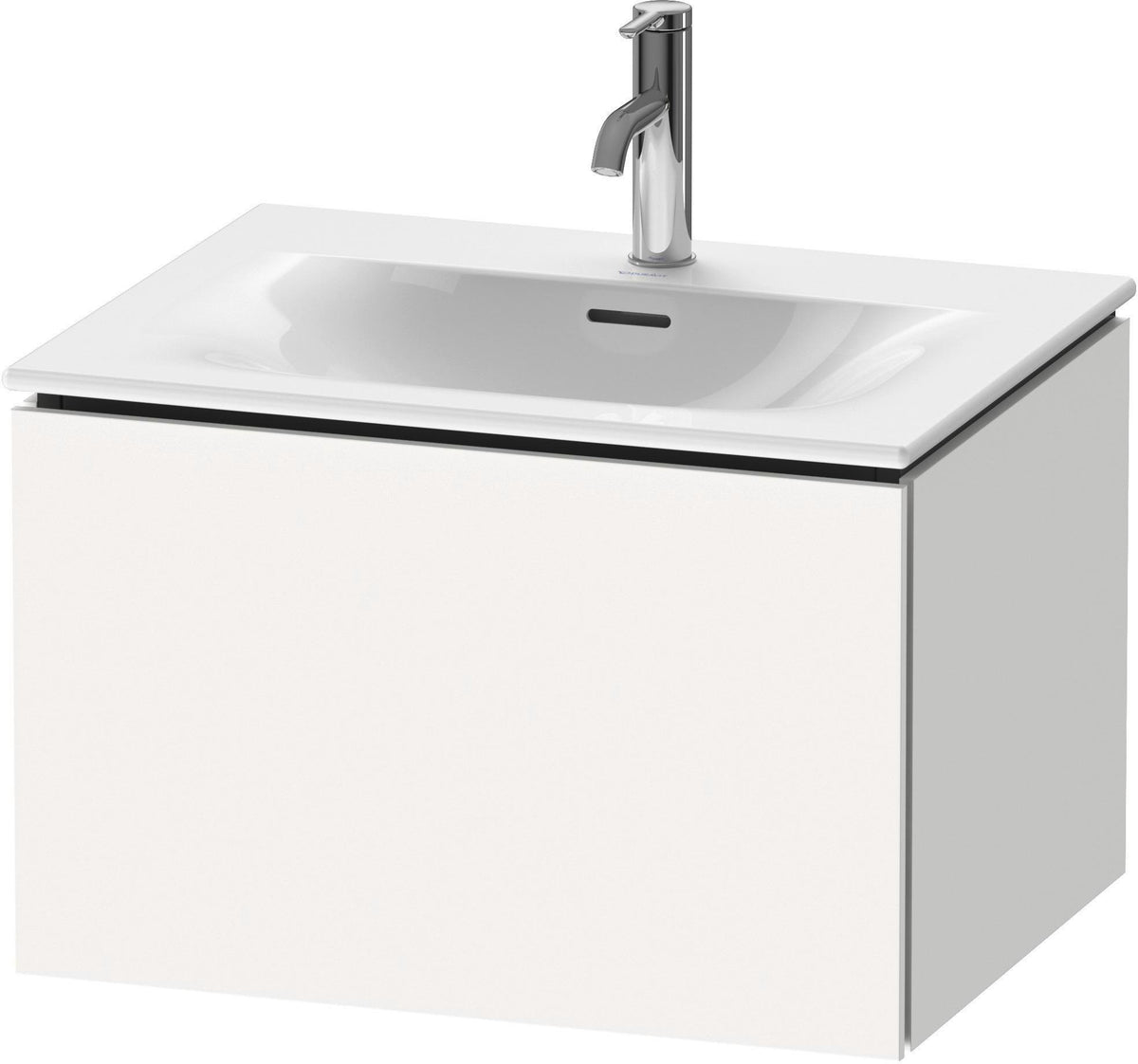 Duravit L-Cube Waschtischunterbau 620 mm weiß matt, 1 Auszug, wandhängend, Tip-On