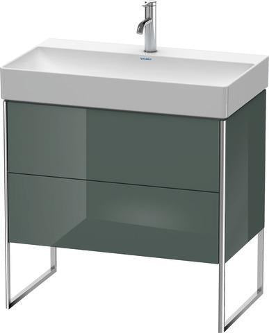 Duravit XSquare Waschtischunterbau 784 mm mit integriertem Fußgestell in Eiche silber-matt
