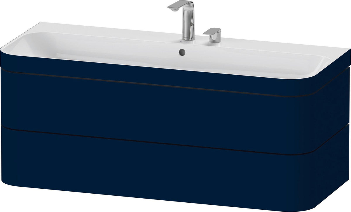 Duravit Happy D.2 c-bonded Waschtischset 1175 mm wandhängend mit 2 Schubkästen und Tip-on Technik