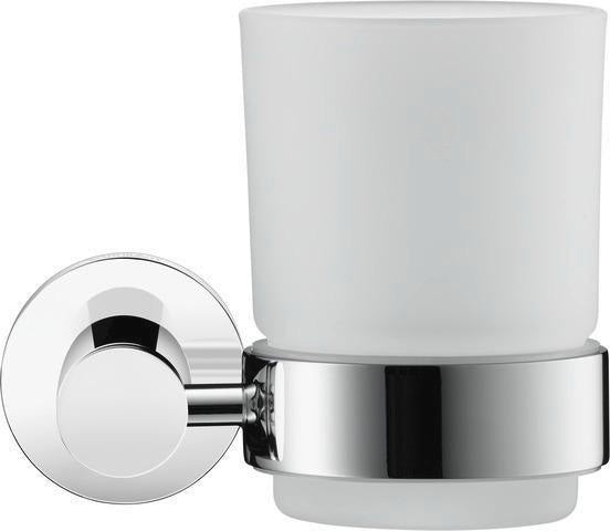 DURAVIT D-Code Glashalter Glas rechts Chrom – Wandmontage Zahnputzbecher mit Befestigungsmaterial