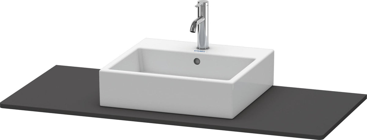 Duravit XSquare Konsole 1200x550mm Eiche Schwarz mit Ausschnitt für Waschschüssel