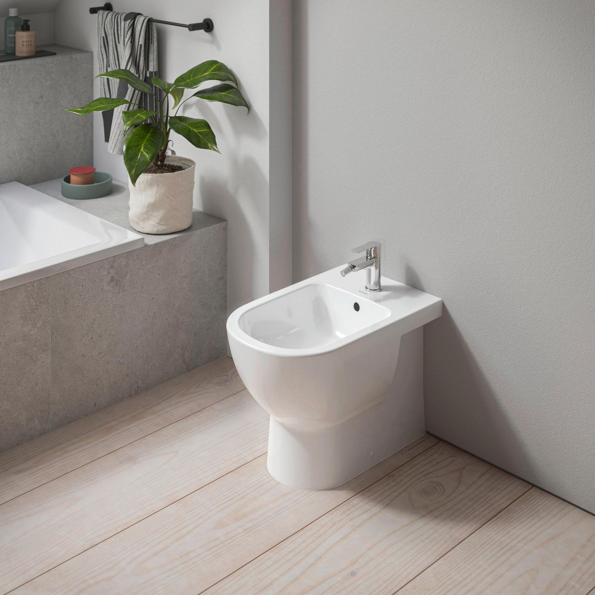 Duravit D-Code Einhebel-Bidetmischer Chrom – Keramikmischsystem, 118 mm Auslauf