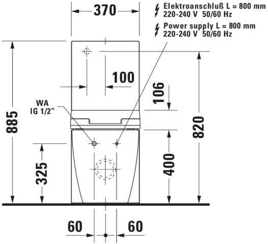 DURAVIT SensoWash Slim Dusch-WC Sitz weiß mit Fernbedienung und Durchlauferhitzer