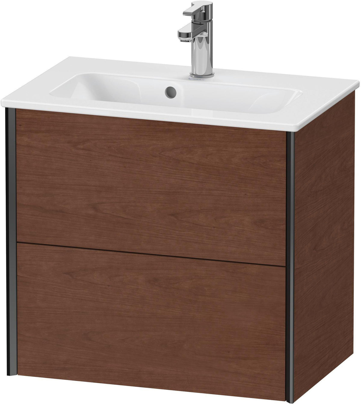 DURAVIT XViu Waschtischunterbau wandhängend 610 mm, 2 Schubladen, champagner matt/weiß matt