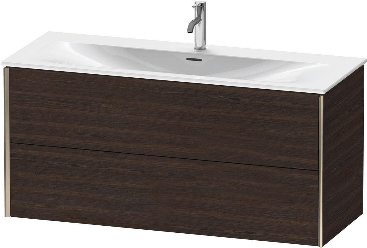 DURAVIT XViu Waschtischunterbau wandhängend 1210 mm, 2 Schubkästen, weiß matt – ohne Griff, mit Tip-On-Technik