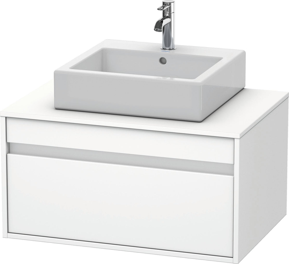 Duravit Ketho Waschtischunterbau wandhängend 800 mm, 1 Auszug, weiß matt, für Aufsatzwaschtisch