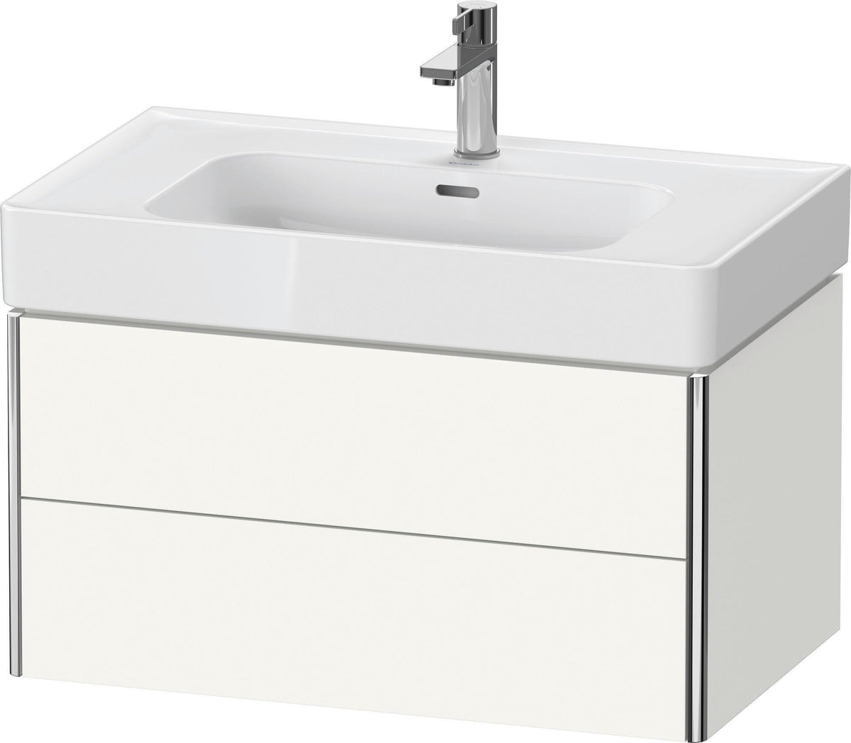DURAVIT XSquare Waschtischunterbau 784 mm Taupe mit 2 Schubkästen und Tip-on Technik