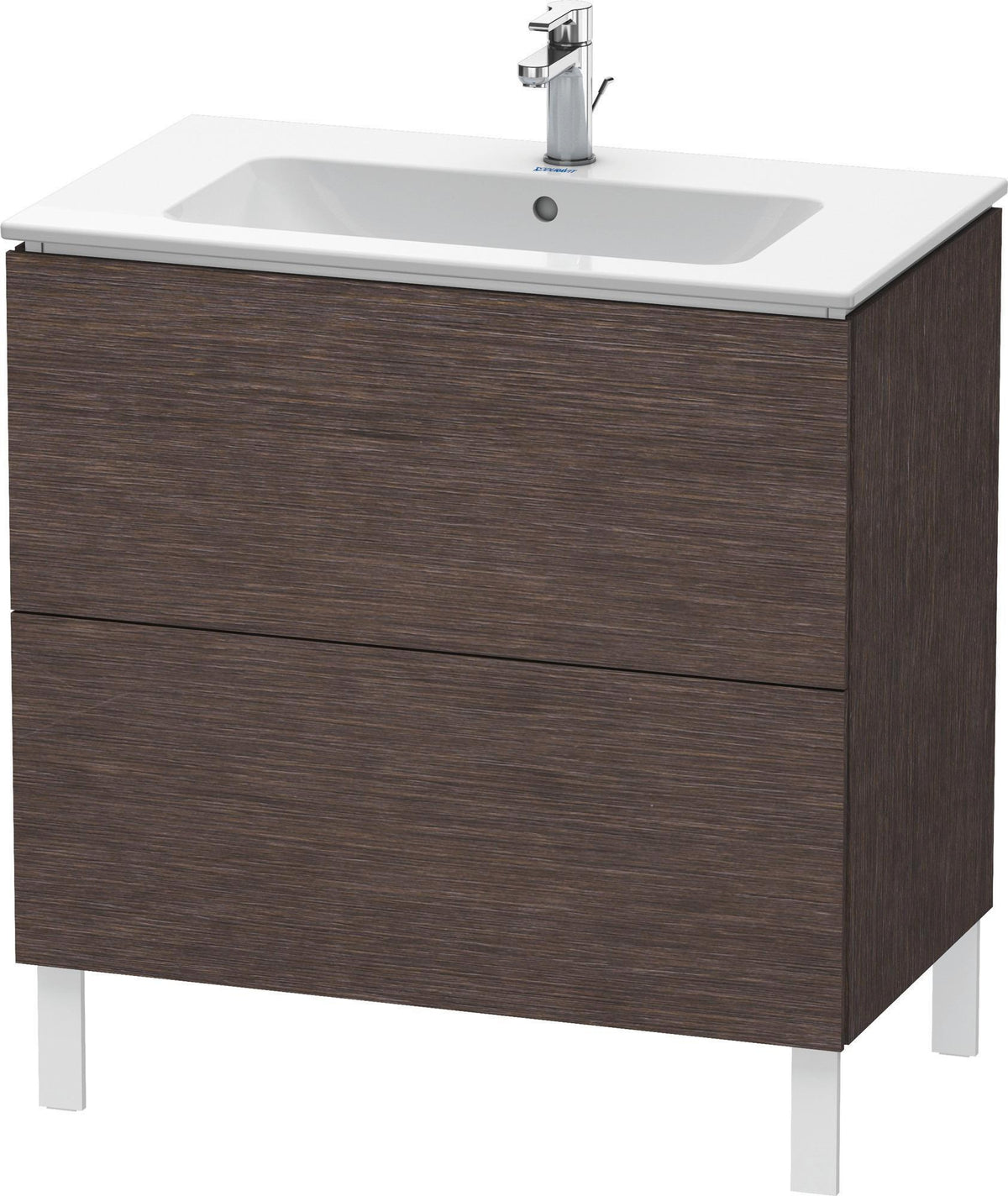 Duravit L-Cube Waschtischunterbau 820 mm taupe matt, 2 Auszüge, bodenstehend