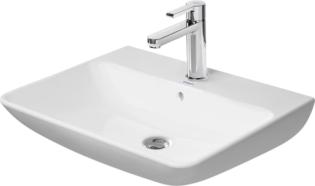 Duravit Waschtisch ME by Starck 650 mm Weiß Seidenmatt mit Überlauf und Hahnlochbank