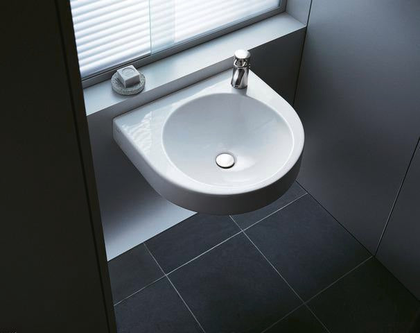 DURAVIT Waschtisch Architec 575 mm weiß, wandhängend, 1 Hahnloch links, ohne Überlauf