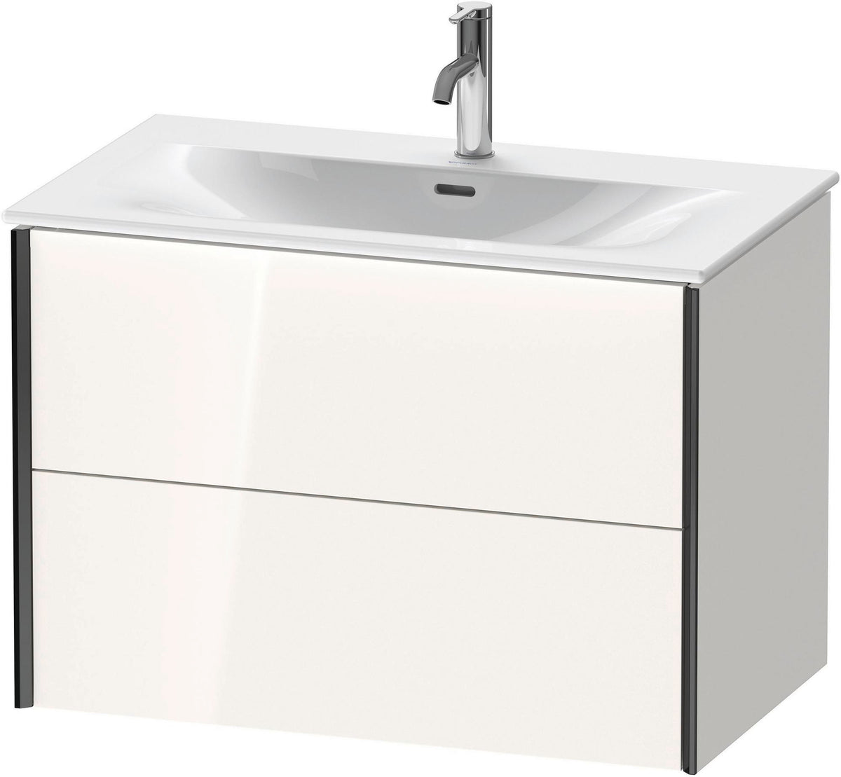 DURAVIT XViu Waschtischunterbau wandhängend 810 mm 2 Schubkästen weiß hochglanz