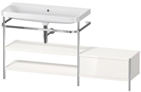 Duravit Waschtischset Happy D.2 Plus 1600x490mm ein Hahnloch taupe supermatt