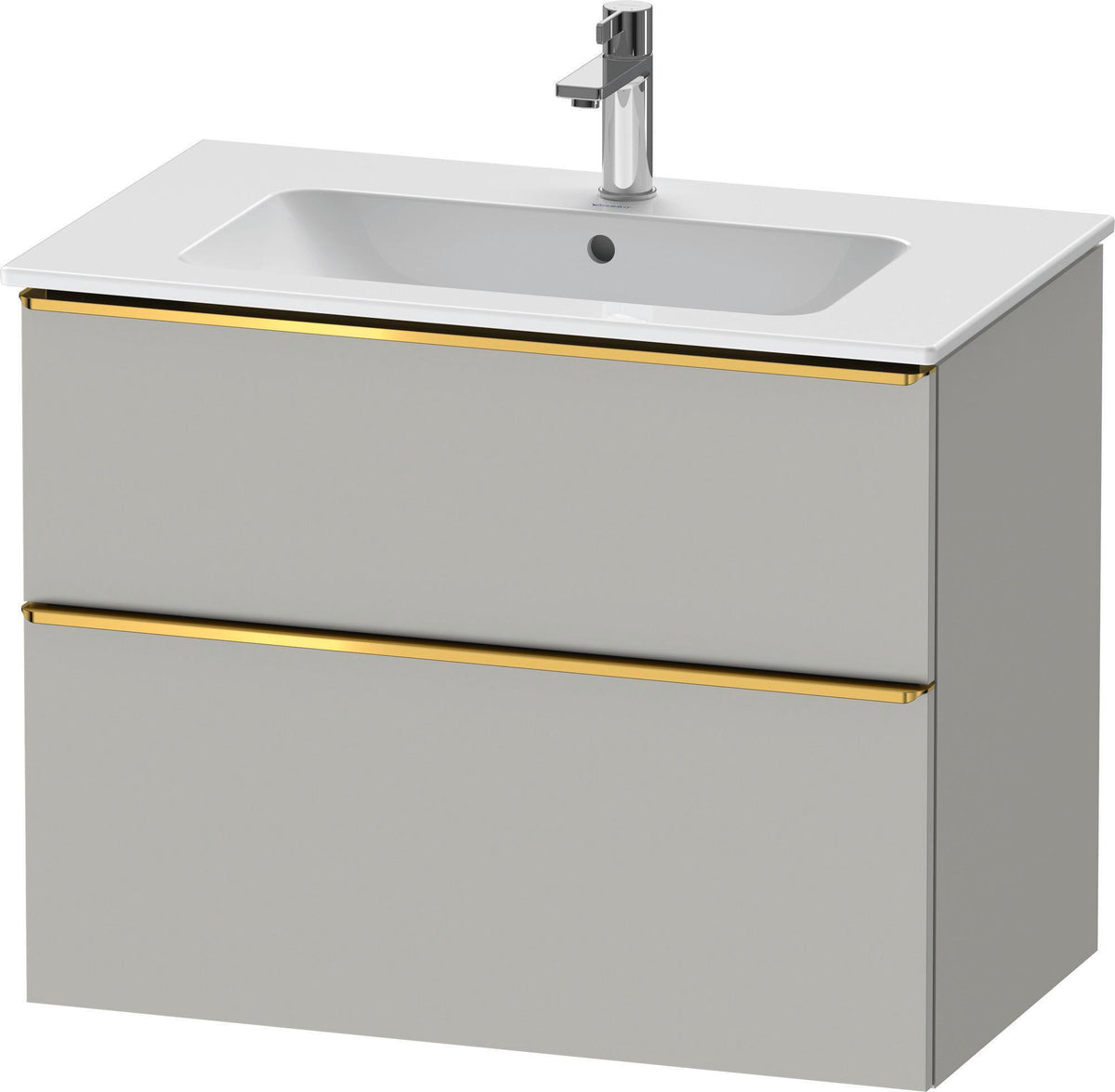 Duravit D-Neo Waschtischunterbau 810 mm betongrau matt mit Soft-Close-Auszug