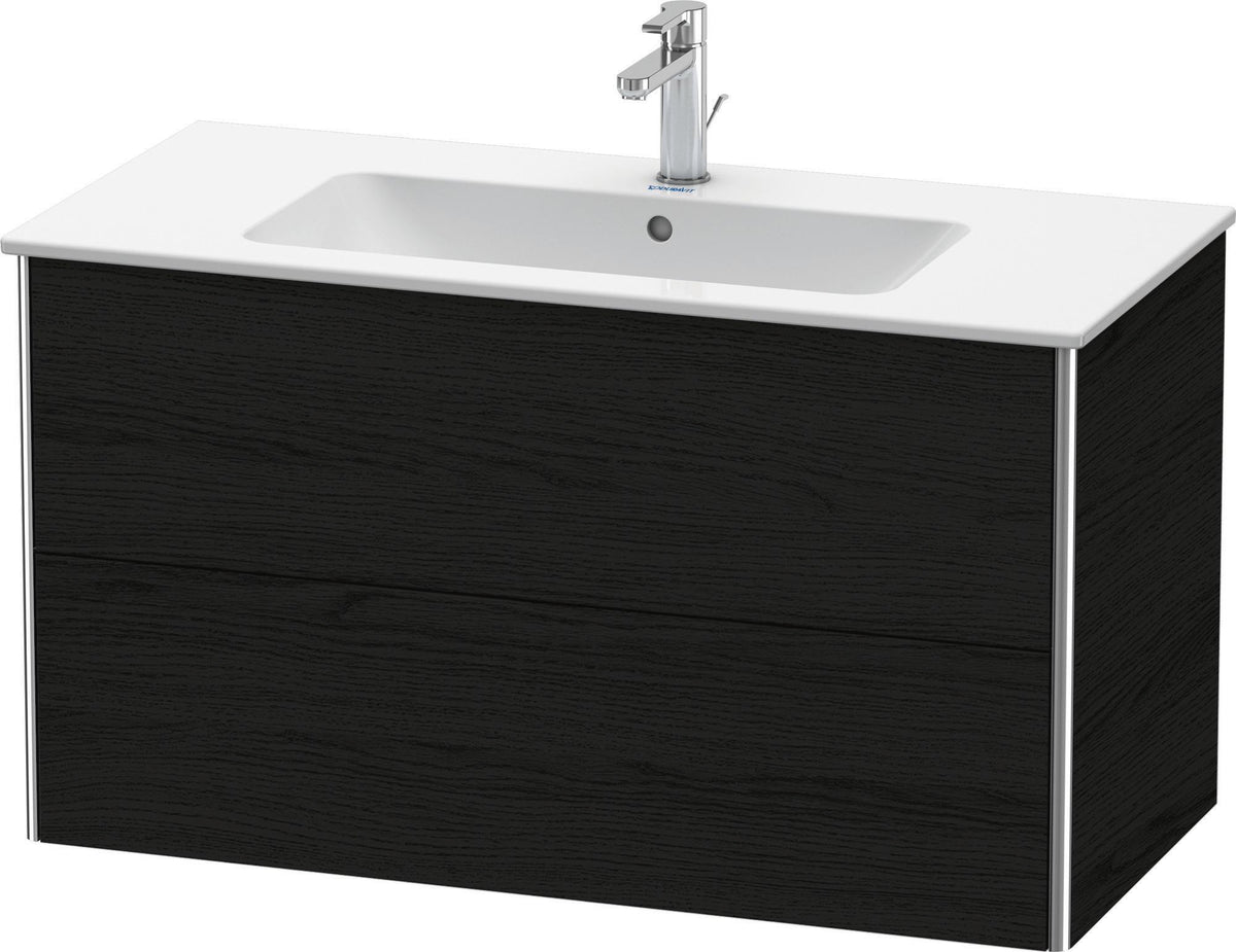DURAVIT XSquare Waschtischunterbau Eiche Schwarz 1010 mm – 2 Schubkästen, wandhängend