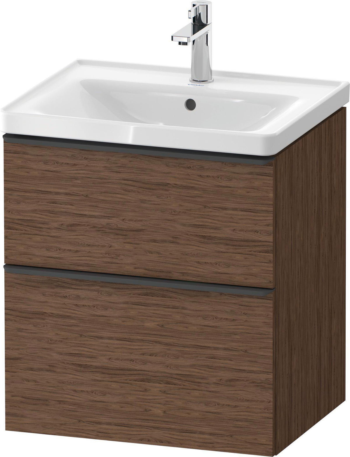 Duravit D-Neo Waschtischunterbau 584 mm betongrau matt mit Auszug und Schubkasten