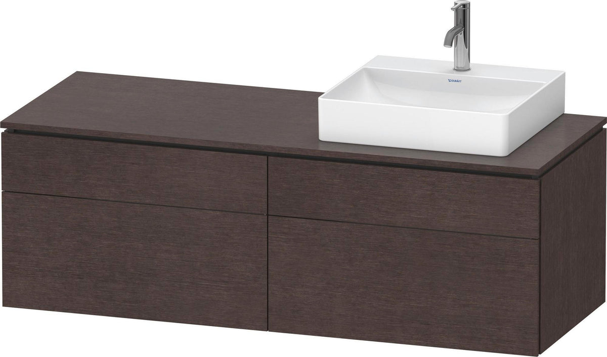 DURAVIT L-Cube Waschtischunterbau 1420 mm Taupe supermatt mit Tip-on und Soft-Close