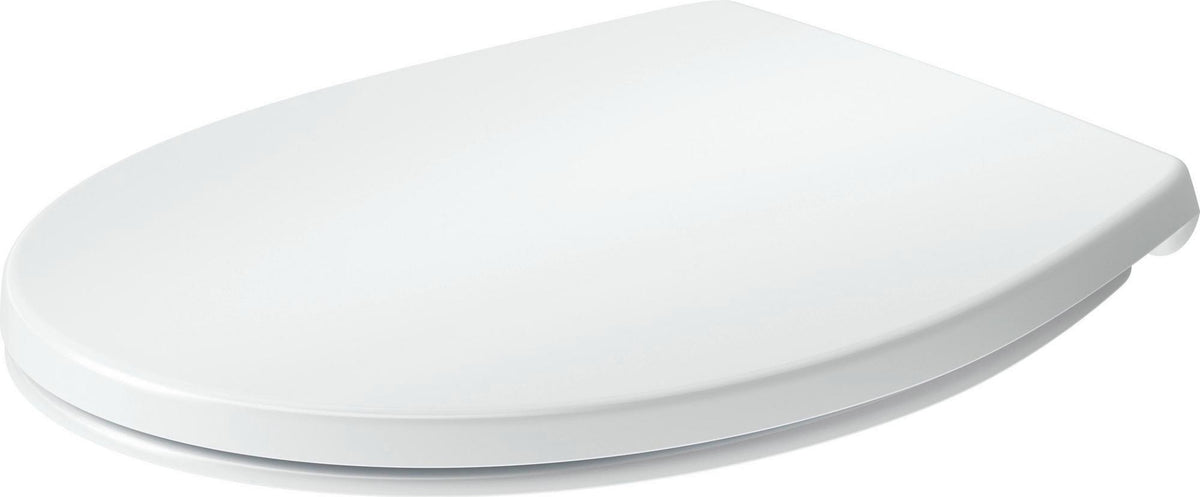 DURAVIT Univavo WC-Sitz Oval Tief 452mm mit Absenkautomatik, Duroplast, abnehmbar, Edelstahl-Scharniere, Weiß