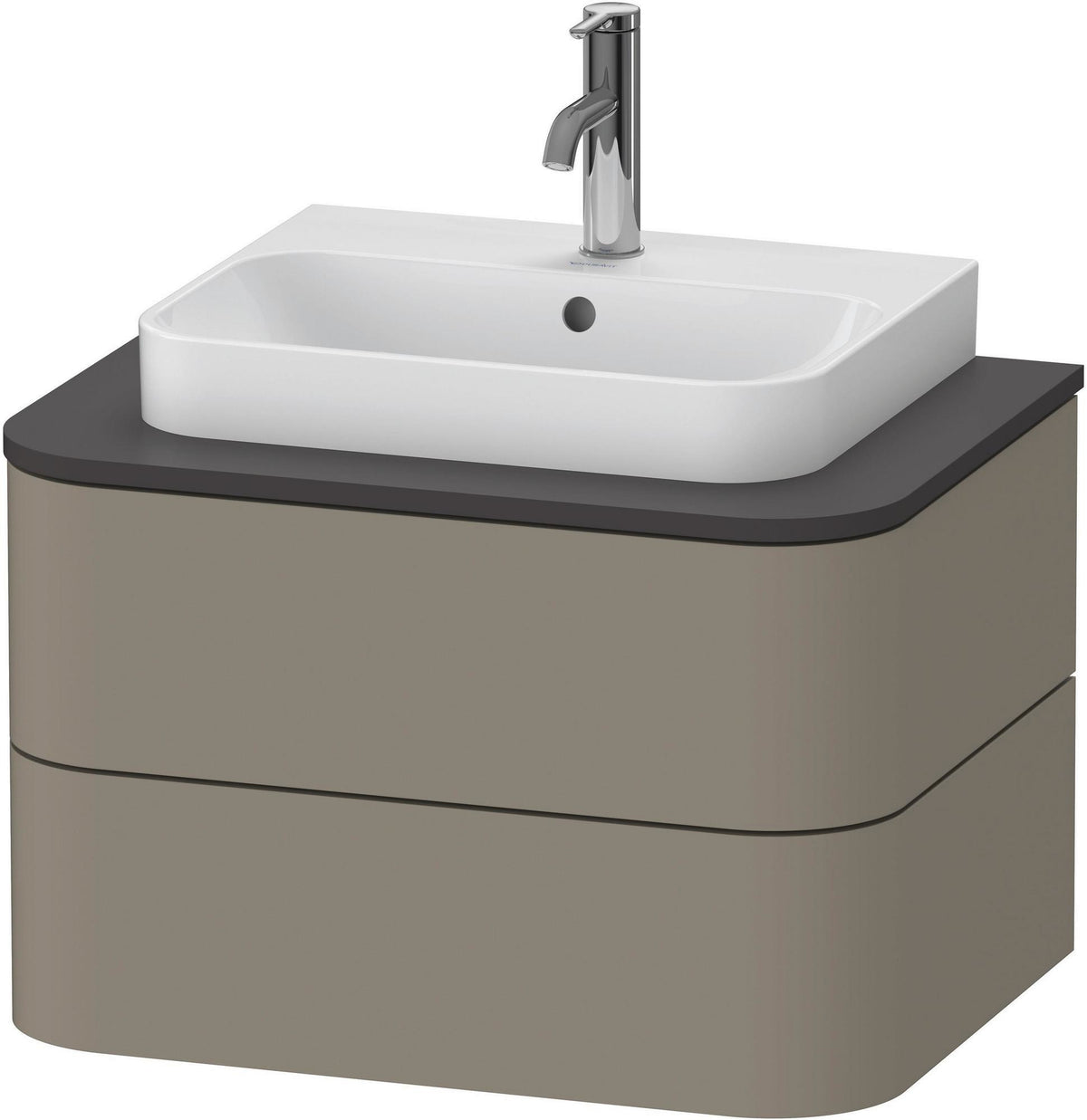 DURAVIT Happy D.2 Konsolenwaschtischunterbau wandhängend 650 mm, 2 Schubkästen, weiß Hochglanz
