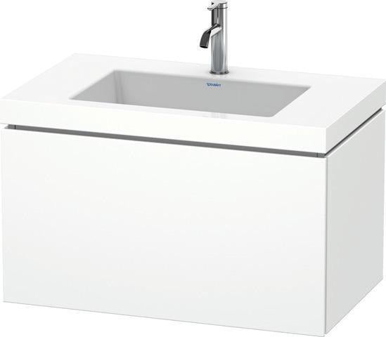 Duravit Waschtischset L-Cube 800x480mm mit Vero Air Möbelwaschtisch, 1 Hahnloch, ohne Überlauf