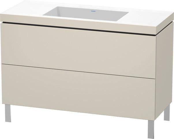 Duravit L-Cube Waschtischset 1200x480 mm mit Vero Air Möbelwaschtisch und Raumsparsiphon