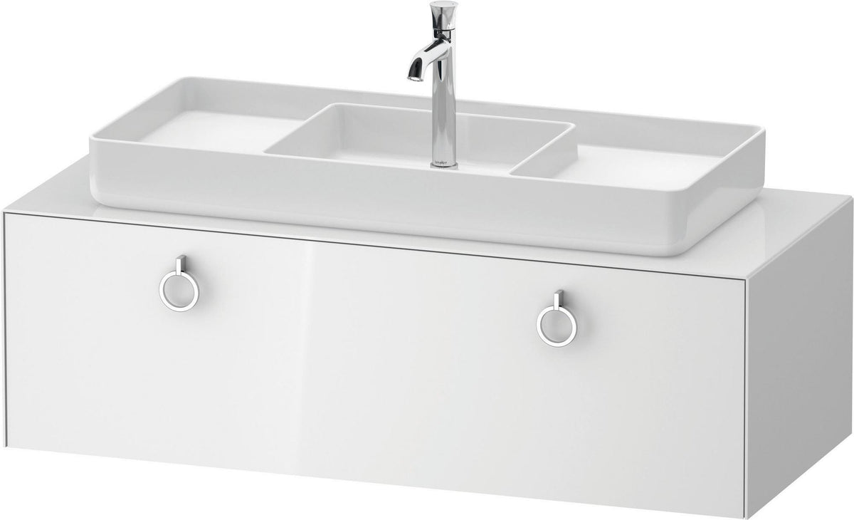 DURAVIT White Tulip Konsolen-Waschtischunterbau wandhängend 1300 mm Weiß Seidenmatt, 1 Auszug