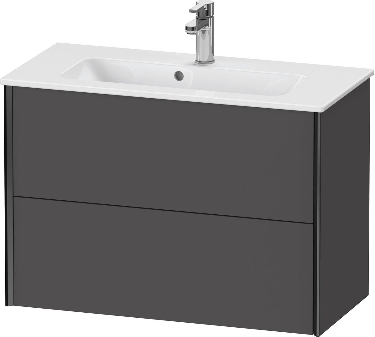 DURAVIT XViu Waschtischunterbau wandhängend 810 mm, 2 Schubladen, champagner matt/weiß matt