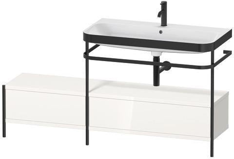 Duravit Waschtischset Happy D.2 Plus 1600x490mm Taupe Supermatt – Einrichtungssystem Ahorn rechts, bodenstehend