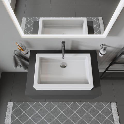 Duravit Vero Aufsatzbecken 600 mm weiß geschliffen ohne Überlauf ohne Hahnloch
