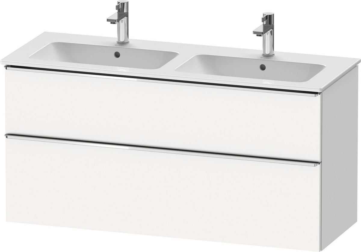 Duravit D-Neo Waschtischunterbau 1280 mm betongrau matt – wandhängend, 1 Auszug, Bronze Griff